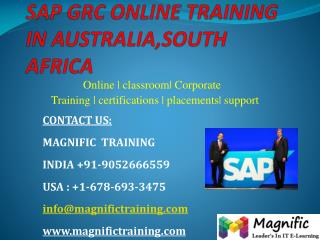 SAP GRC ONLINE TRAINING IN AUSTRALIA,SOUTH AFRICA