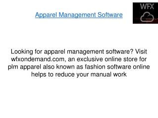 Apparel Management Software