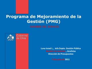 Programa de Mejoramiento de la Gestión (PMG)