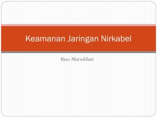 Keamanan Jaringan Nirkabel