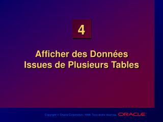 Afficher des Données Issues de Plusieurs Tables