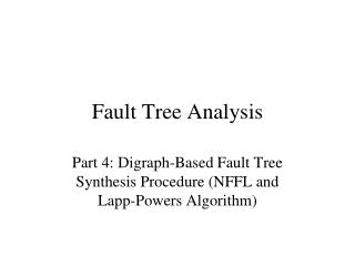 Fault Tree Analysis