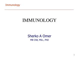 IMMUNOLOGY