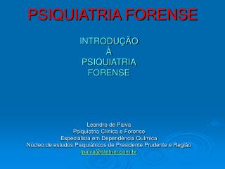 PSIQUIATRIA FORENSE