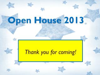 Open House 2013