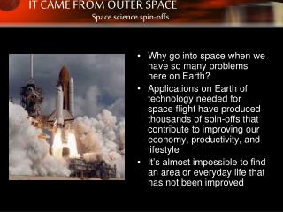 Why go into space when we have so many problems here on Earth?