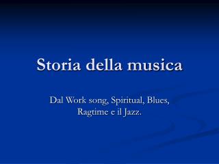 Storia della musica