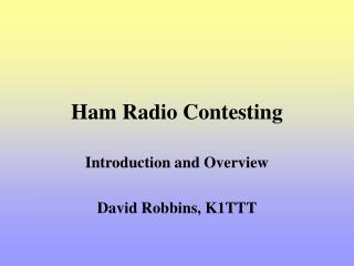 Ham Radio Contesting