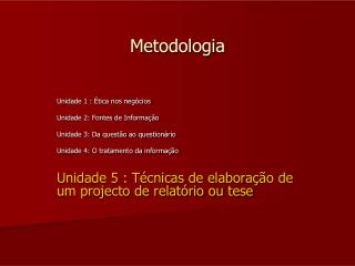 Metodologia