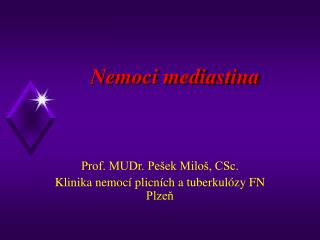 Nemoci mediastina