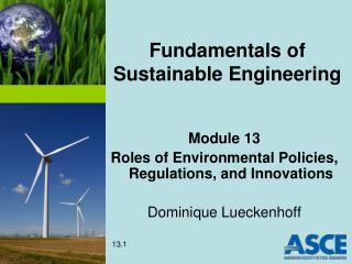 Fundamentals of Sustainable Engineering