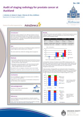 Audit of staging r adiology for prostate c ancer at Auckland )