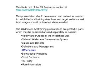 This file is part of the FS Resources section at: wilderness/fs/