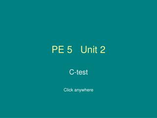 PE 5 Unit 2