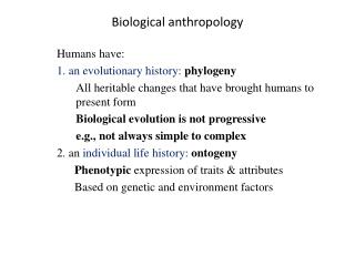 Biological anthropology