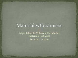 Materiales Cerámicos