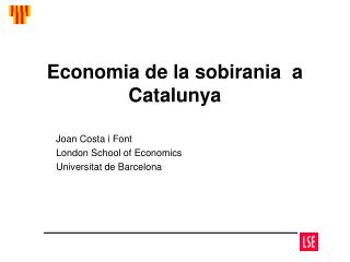 Economia de la sobirania a Catalunya