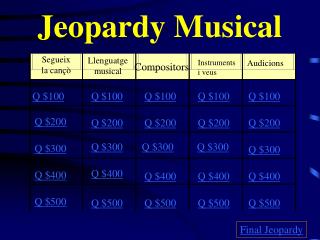 Jeopardy Musical