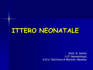 ITTERO NEONATALE