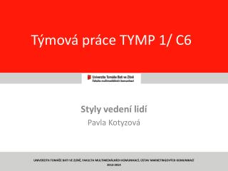 Týmová práce TYMP 1/ C6