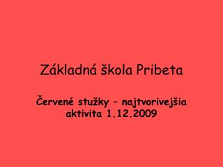 Základná škola Pribeta