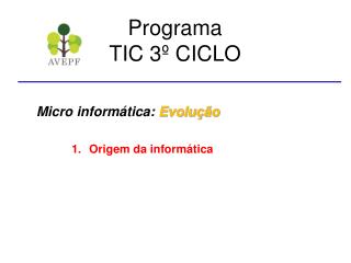 Programa TIC 3º CICLO