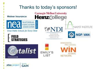 Thanks to today’s sponsors!