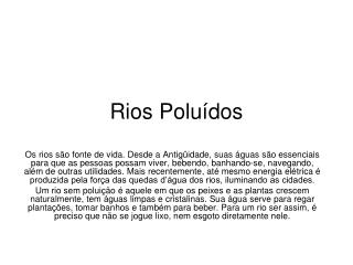 Rios Poluídos