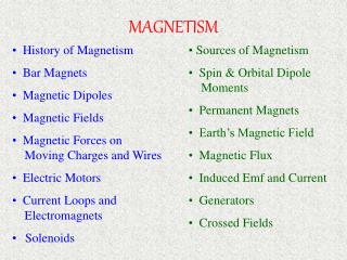 MAGNETISM