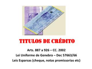 TITULOS DE CRÉDITO