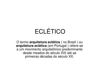 ECLÉTICO