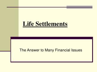 Life Settlements