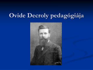 Ovide Decroly pedagógiája