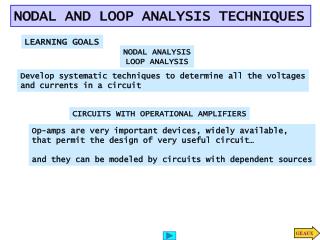 NODAL AND LOOP ANALYSIS TECHNIQUES