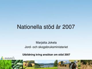 Nationella stöd år 2007