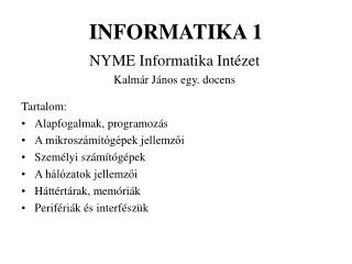 INFORMATIKA 1