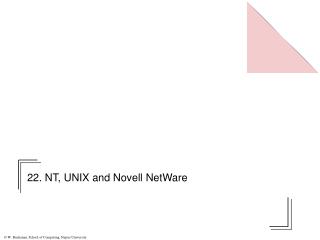 22. NT, UNIX and Novell NetWare