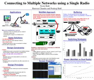 Connecting to Multiple Networks using a Single Radio
