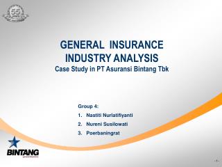GENERAL INSURANCE INDUSTRY ANALYSIS