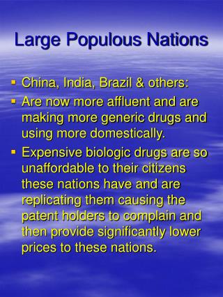 Large Populous Nations