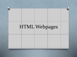 HTML Webpages