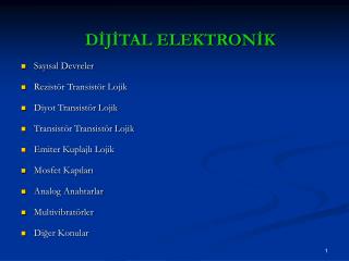 DİJİTAL ELEKTRONİK
