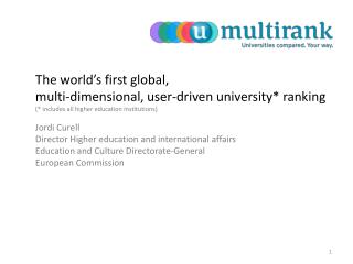 U-Multirank: why, what, and how