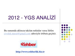 2012 - YGS ANALİZİ