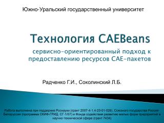 Технология CAEBeans