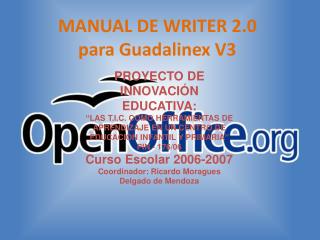 MANUAL DE WRITER 2.0 para Guadalinex V3