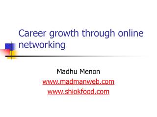 Career growth through online networking