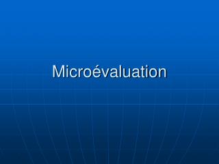 Microévaluation