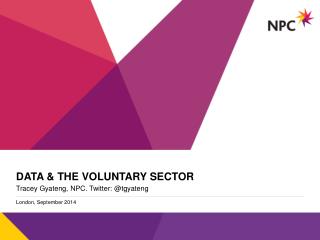 Data &amp; the voluntary sector