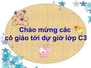 Chào mừng các cô giáo tới dự giờ lớp C3